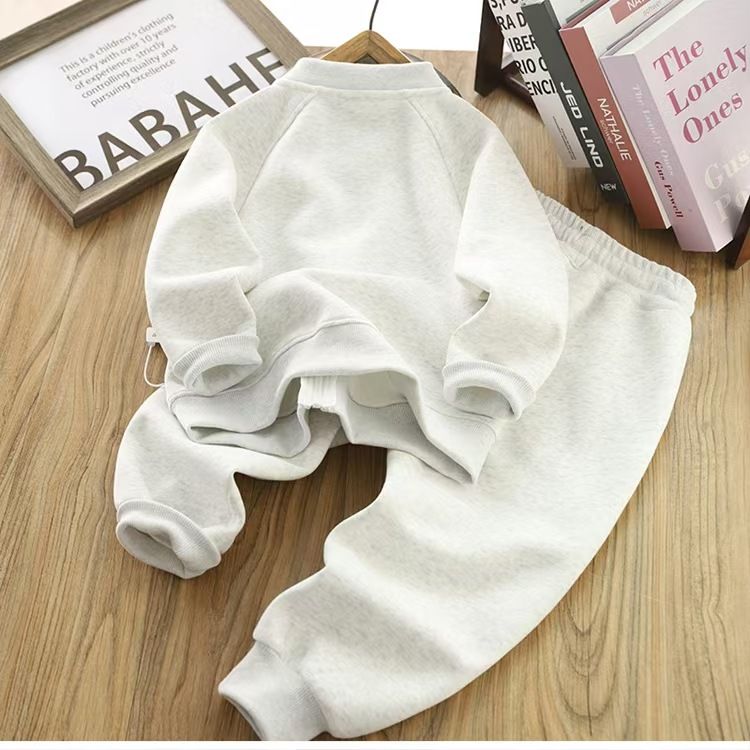 Abbigliamento per bambini piccoli, nuovi vestiti per bambini, camicia con cerniera, giacca e pantaloni, taglie medie e grandi, completi due pezzi per bambini, primavera e autunno._voghion.com