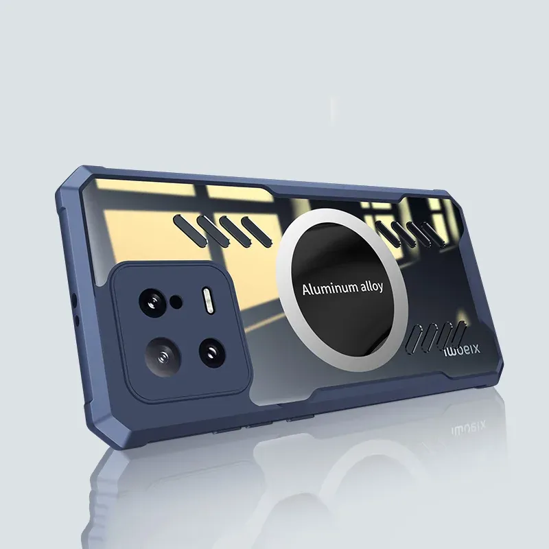 Per Xiaomi Mi 14 13 13T 12 12T 12S 12X Pro Ultra Cover Graphene Heat Dissipation PC Case Car Magnetic Bumper Casing Shell_voghion.com