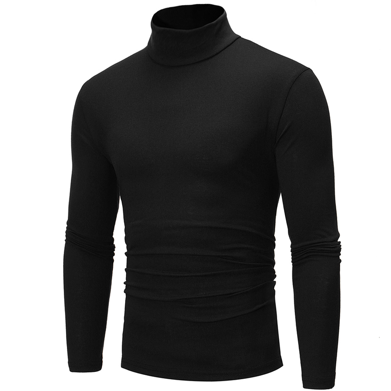 Männer Effenfaarweg Rollkragen T-Shirt Fir Männer Hierscht Fréijoer Casual Laangärm Basis Bottoming Hemd Fir Männer Slim-Fit Tops_voghion.com