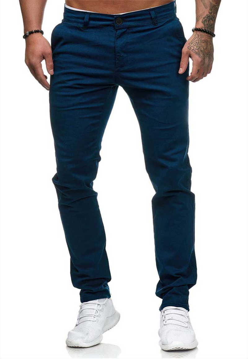Pure Color Men's Casual Trousers Slim Fit Pants For Men Cargo Pants Clothing Style Long Trousers And Versatile 2023 Pant_voghion.com