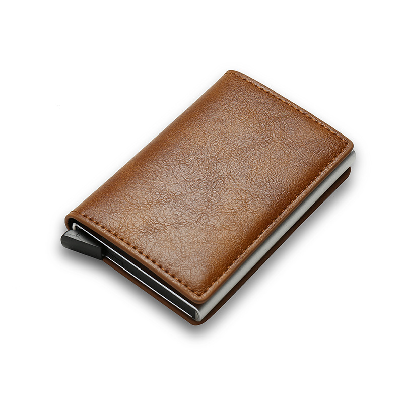 DIENQI Carbon Rfid Pung Penge Kortholder Lomme Mini Slim Pung Kvinder Mænd Smart Punge Automatisk Pop Up Valet Wallet Pung_voghion.com