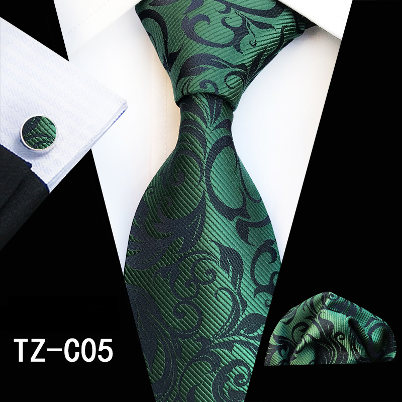 Unisex Purple Vine Herren Krawatte Tasche Schal Manschette Dreiteiliges Set_voghion.com