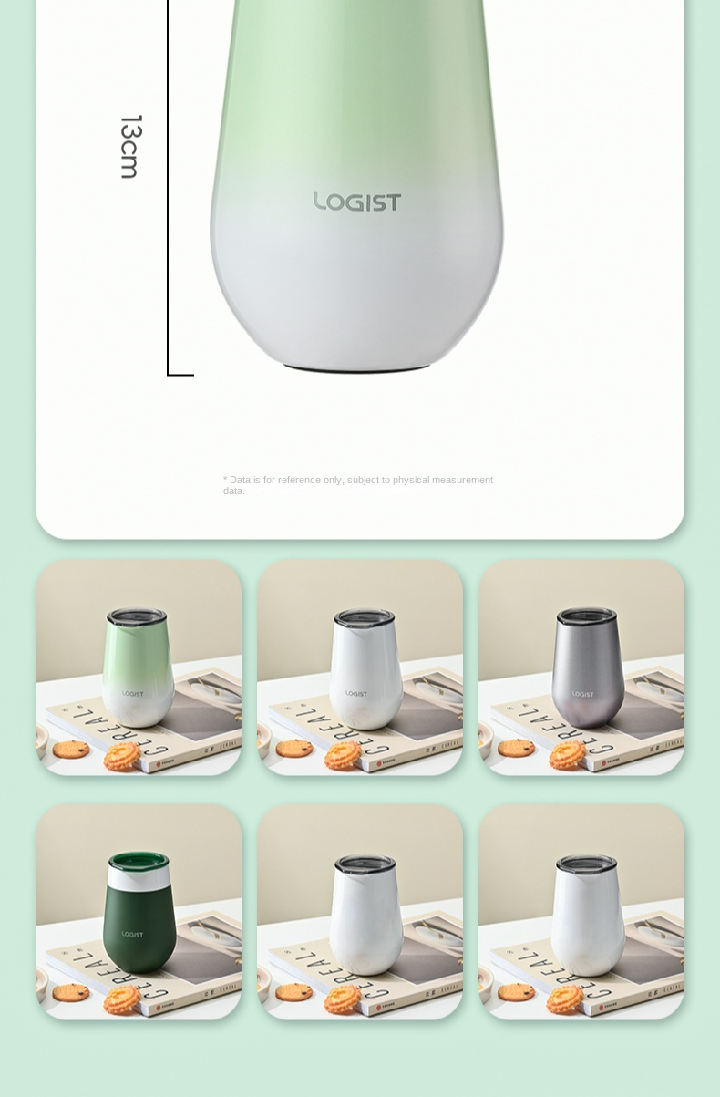 Bottiglia d'acqua isolata in acciaio inossidabile di alta qualità da 330 ml per ufficio/casa - Bicchiere da caffè e tè resistente con cannuccia_voghion.com