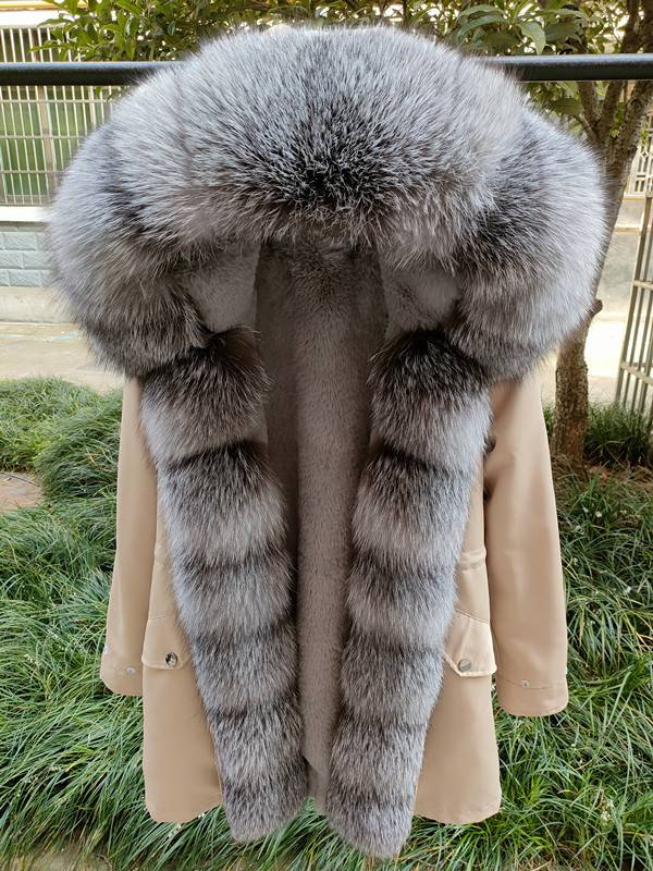 Damenbekleidung Winter Neue mittellange abnehmbare Futter Pelz modische warme Pelzmantel_voghion.com
