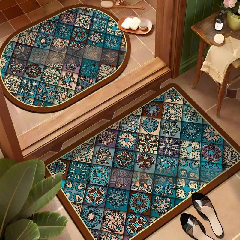 Casa Giardino Piastrelle Bagno Diatomea Fango Tappeto Toilette Toilette Antiscivolo Assorbimento Acqua Facile Da Asciugare Resistente Allo Sporco Resistente All'Usura Tappetino Per Piedi_voghion.com