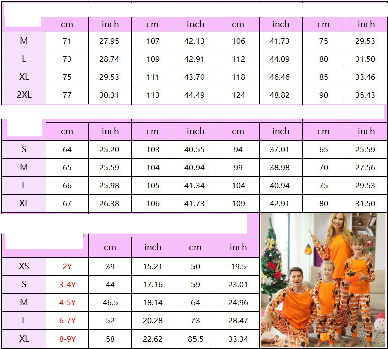 Odjeća za roditelje i djecu za Noć vještica Kućna odjeća Muška odjeća Ženska odjeća Dječja odjeća dugih rukava Obiteljska odjeća Odijela YY0004_voghion.com