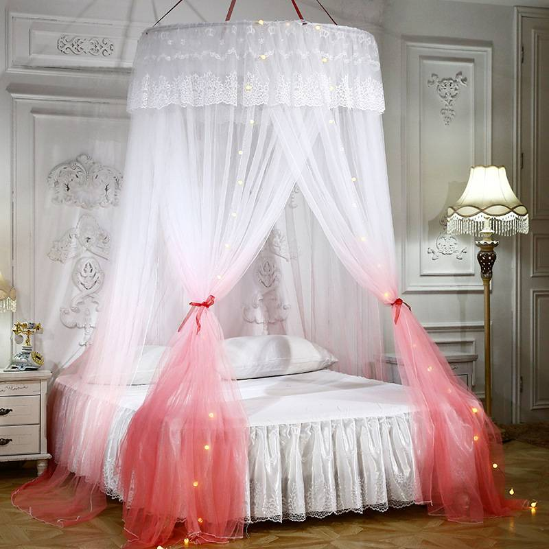 3-Door Dome Mosquito Net - Gradient Canopy Design (Floor-Length Premium Breathable Mesh Easy Setup Ideal For Bedroom Nursery & Outdoor Use)_voghion.com