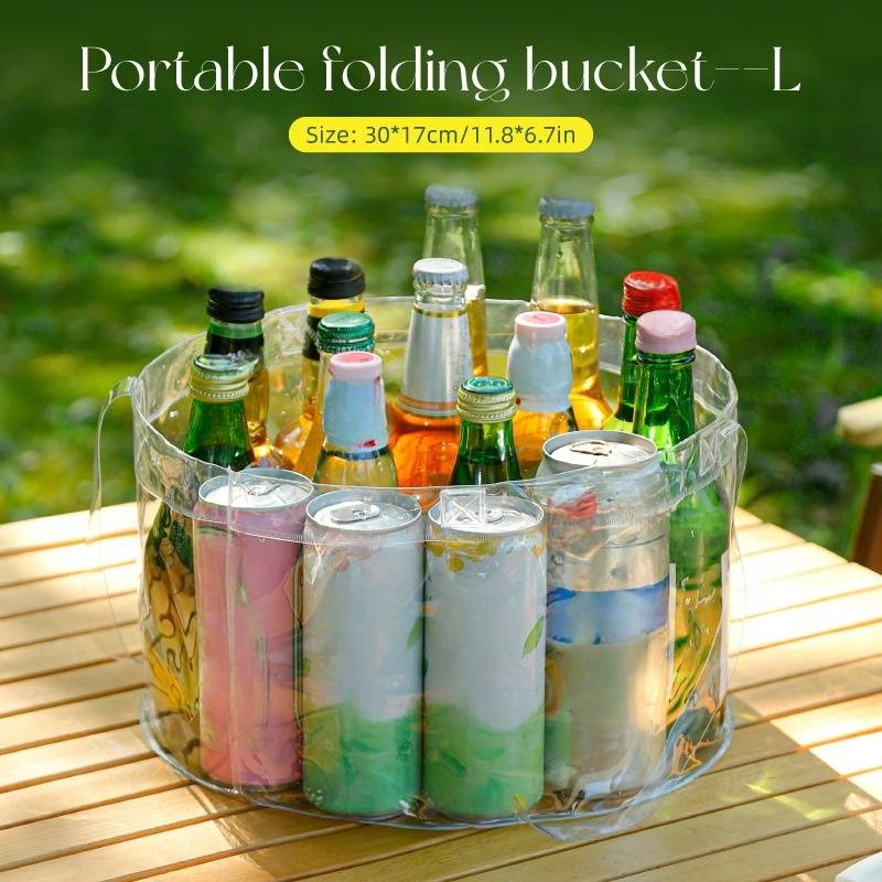 Collapsible Water Bucket For Camping - Large Capacity Portable Water Container With Handle_voghion.com