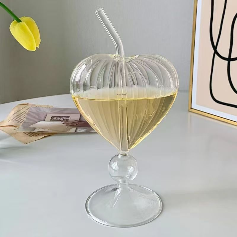 Hohes Aussehen, Pflege, Stroh, Glas, Internet-Berühmtheit, personalisierte Bar, Cocktailglas, Saftglas_voghion.com
