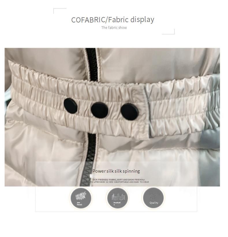 Completo invernale termico da donna con giacca e pantaloni in cotone e poliestere spesso (bianco, grigio, nero, marrone, verde) - Taglie dalla M alla XXL_voghion.com