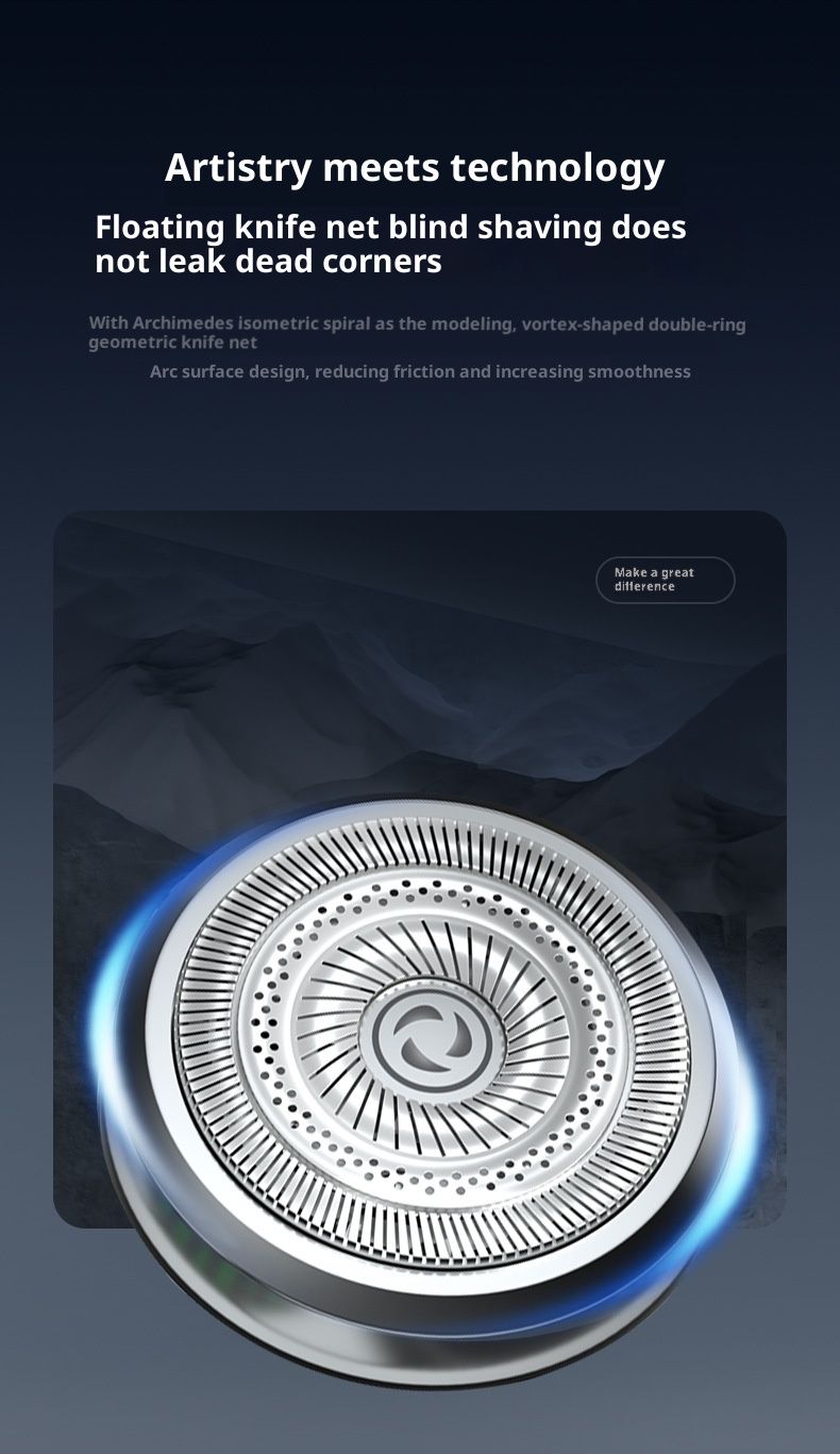 6-Blade / 28-Blade Rotary Electric Shaver – Ultra-Quiet USB Rechargeable Men's Razor With Floating Heads & Detachable Washable Blades_voghion.com