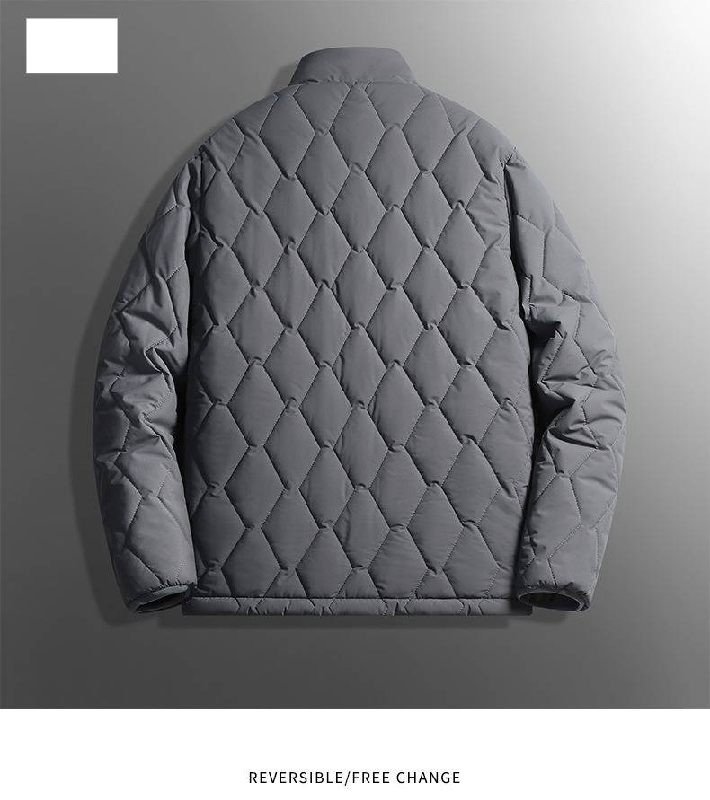 Leichtgewichtige, wendbare Winterjacke für Herren – Slim Fit Steppmantel mit Stehkragen für Business Casual und Alltag_voghion.com