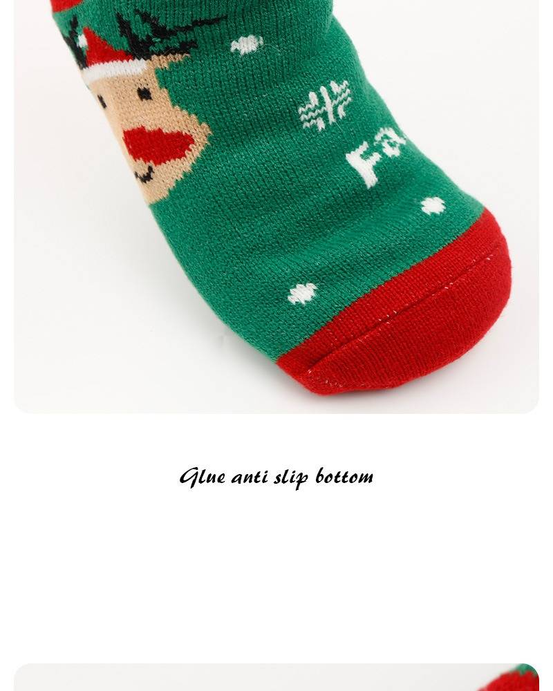 Kuschelige Weihnachtshaussocken für Damen - Warme, fleecegefütterte, rutschfeste Winterhaussocken mit weihnachtlichen Motiven (Einheitsgröße 36-42)_voghion.com