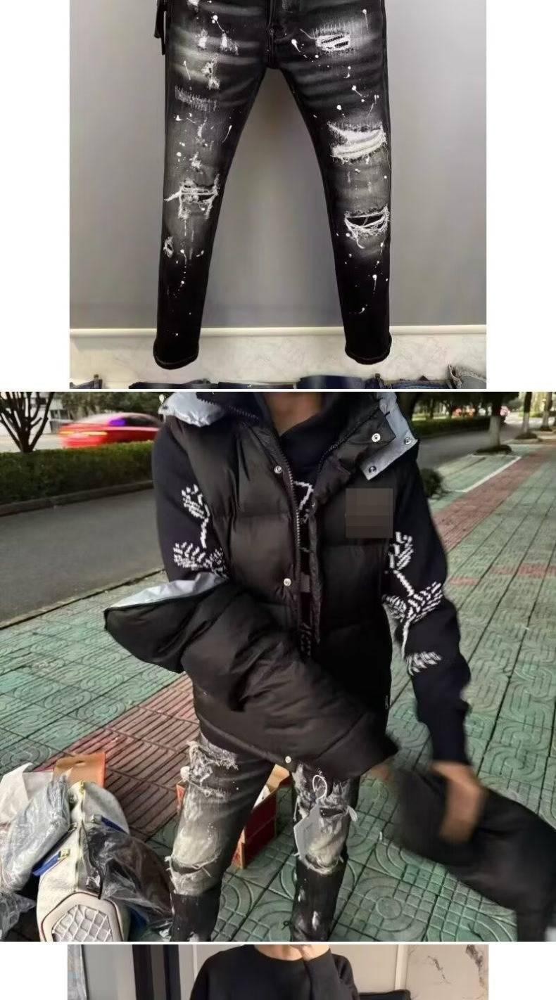 Men's Clothing 2024 Retro New High Street Casual Jeans Design Trend Slim Fit Trousers_voghion.com