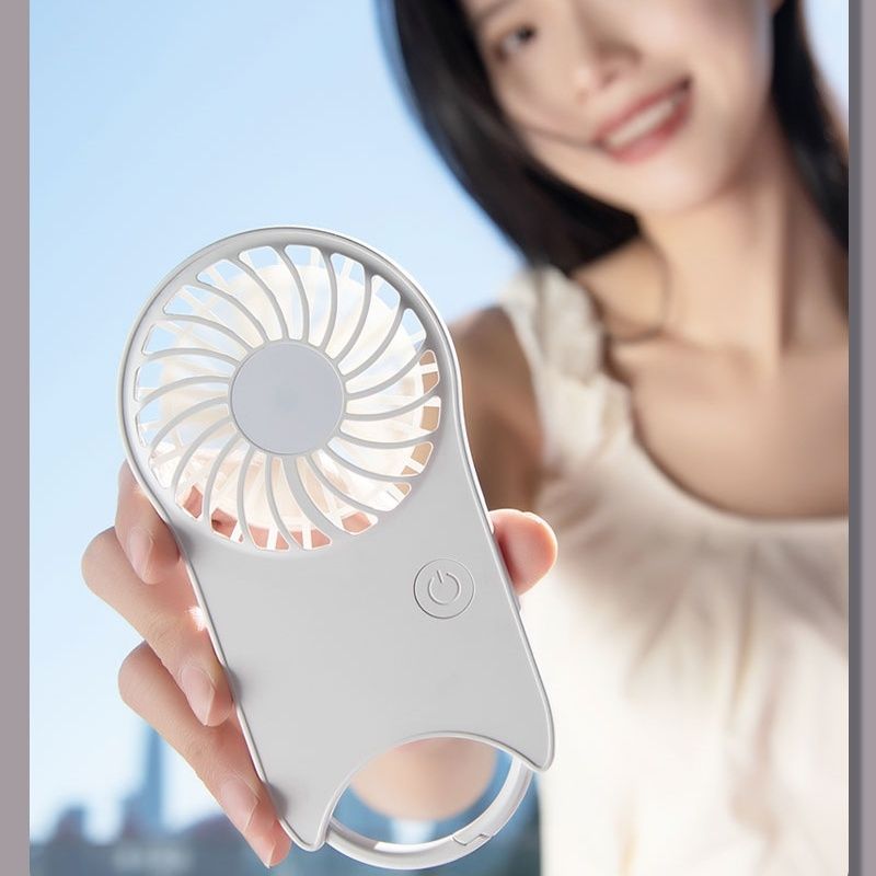 F12 3 Windgeschwindigkeiten Sommer-Kühlventilator für den Außenbereich, mit Hängeschnalle, Mini-Handventilator (weiß)_voghion.com