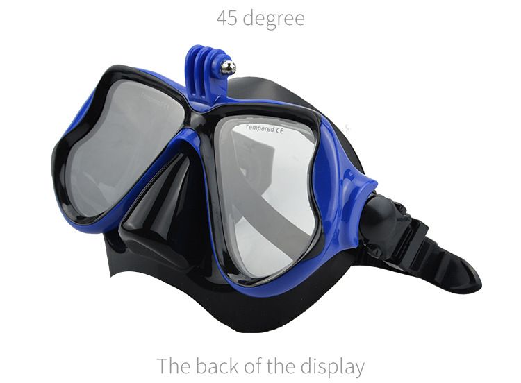 Male female adult goggles, large frame silicone face mirror, swimming and snorkeling mask, diving goggles_voghion.com