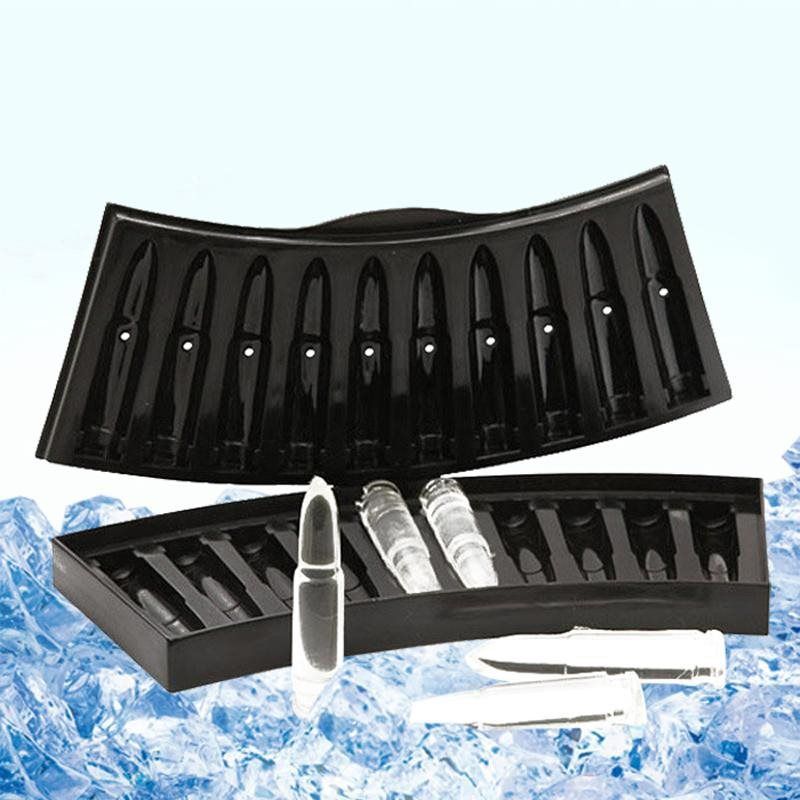 Stampo per cubetti di ghiaccio in silicone alimentare, 6 pezzi, stampo per cubetti di ghiaccio fai da te in silicone a forma di pistola, stampo per cubetti di ghiaccio in plastica_voghion.com