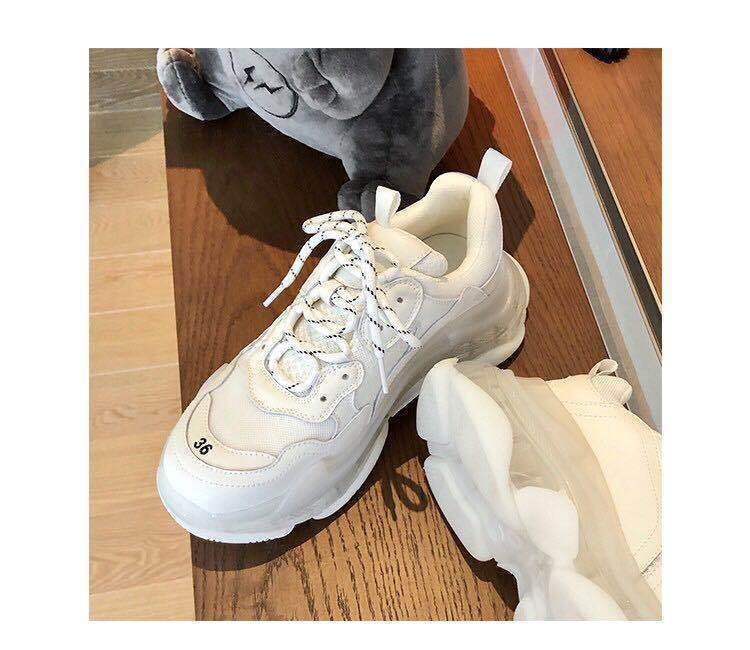 Daddy-Schuhe, trendige Damen-Schuhe, neue Nähte, Netzoberfläche, dicker Boden, Kristallboden, lässig, Herbst, Internet-Berühmtheit, alles passend, einteilige Lieferung_voghion.com