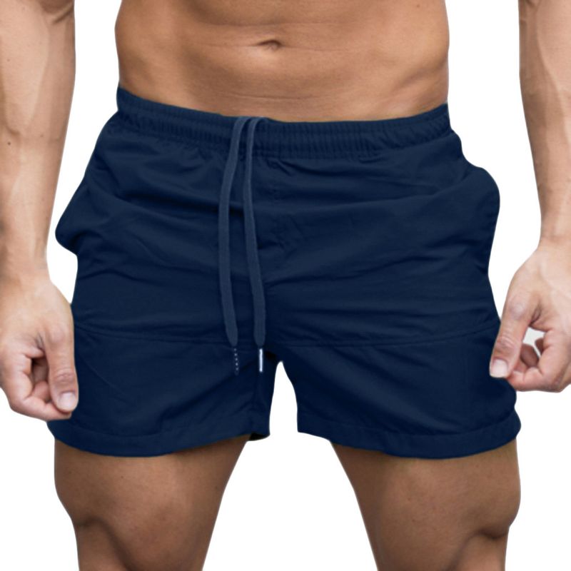 Men's Quick-Dry Beach Shorts With Drawstring Waist - Lightweight Polyester Casual Summer Shorts For Swimming, Travel & Outdoor Activities _voghion.com