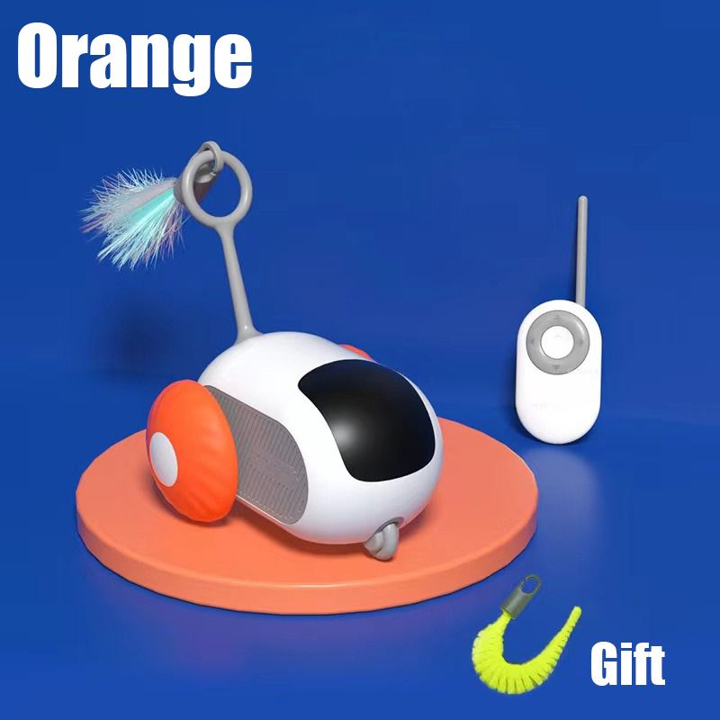 Smart Car Cat Toy Interactive Cat Toy Ball Automatic Rolling Remote Control Toy Car Indoor Cat Accessories Pet Kitten Supplies_voghion.com