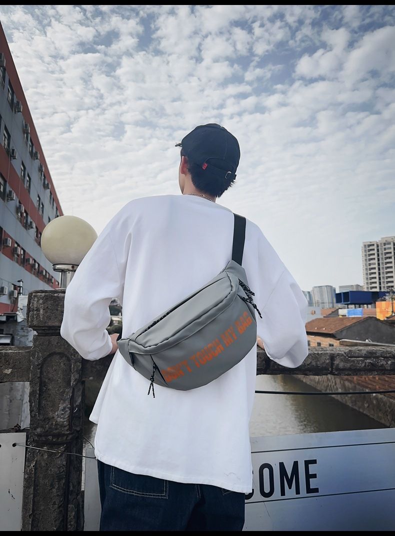 Herren Umhängetasche mit einer Schulter, Lucky Street Trend, Outdoor-Brusttasche, Sportfunktion, Wind, Advanced Sense, große Kapazität_voghion.com