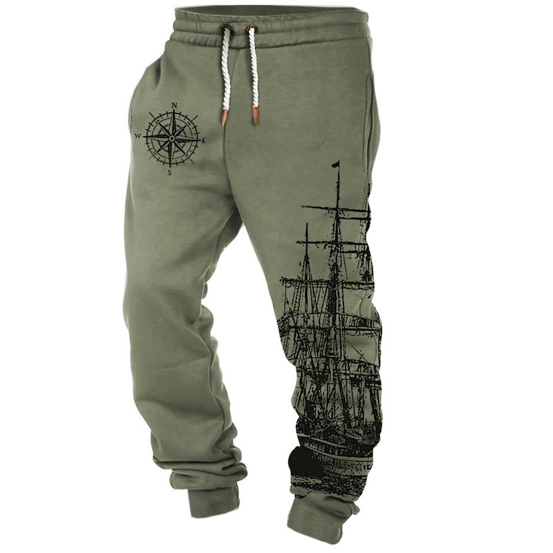 Premium Products New Autumn And Winter Men's Digital Printed Solid Color Pattern Men's Youth Casual Pants_voghion.com