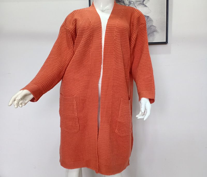 Women's autumn and winter long cardigan sweater sweater women's plus-size coat_voghion.com