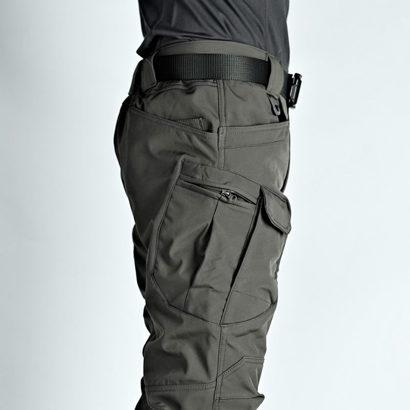 Thermo-Cargohose für Herren im Winter – Fleecegefütterte taktische Softshellhose für Outdoor-Sportarten (X7-Serie, Grau/Braun/Camouflage/Schwarz/Khaki, Größen S-4XL)_voghion.com