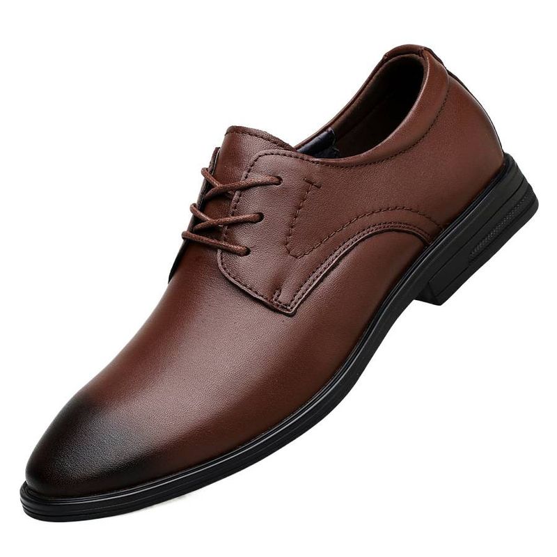 Neue echte Leder Casual Korean Style Jugend Trend British Herbst Frühling Business Formale Herrenschuhe_voghion.com