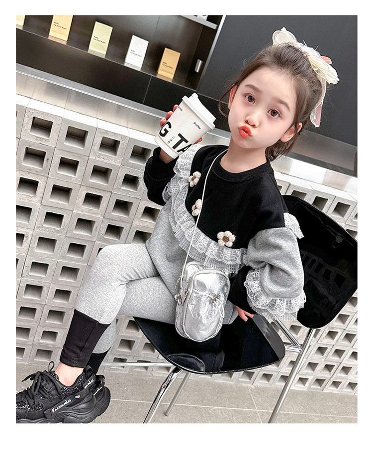 Dräi Blummen Ënnerwäsch 2024 Fréijoer Nei Moudeg Kanner- a Meedercher Sport Zweedeel Set_voghion.com