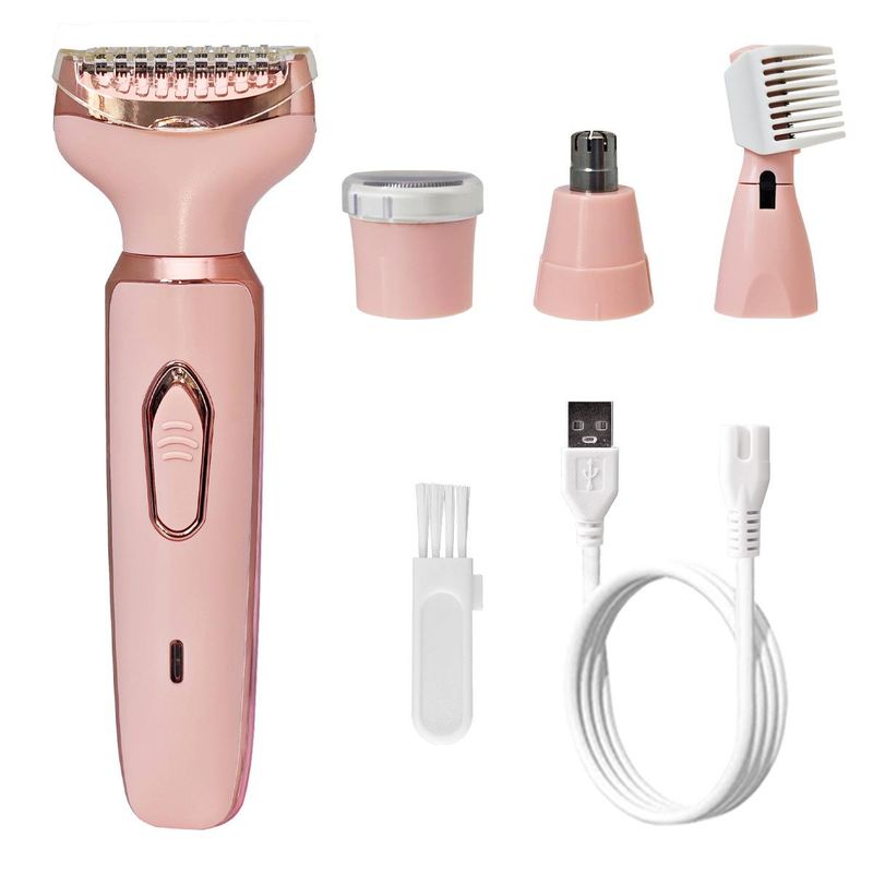 Rasoio elettrico da donna 4 in 1 - Epilatore multifunzionale indolore ricaricabile tramite USB per gambe_voghion.com