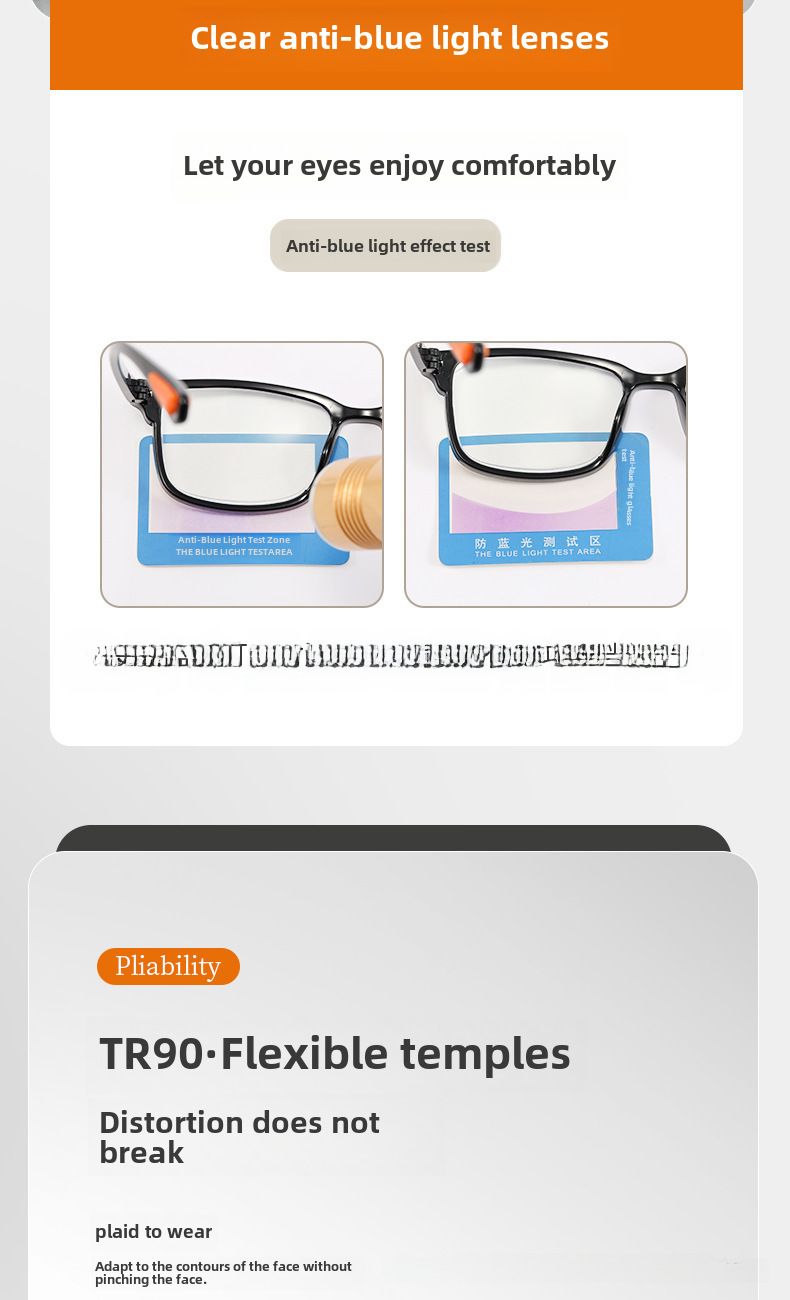 Nuovi occhiali da lettura ultraleggeri rifiniti Occhiali da lettura anti-luce blu Regolazione automatica Zoom intelligente Tecnologia nera anti-radiazioni HD_voghion.com