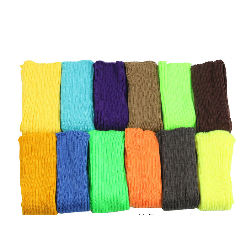 Unisex Beinwärmer für Männer und Frauen Gestrickte Fußwärmer Farbig gestreifte Stiefelwärmer Stapelsocken_voghion.com