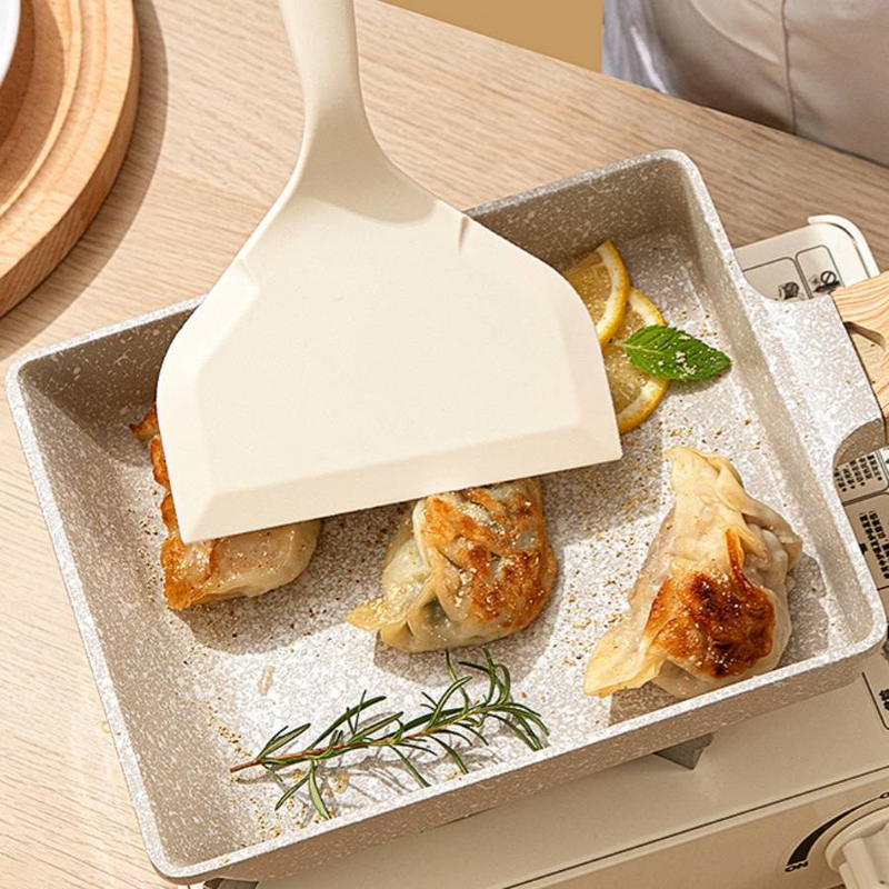 1pc Tamakiyaki espátula de silicone espátula resistente ao calor doméstico grau alimentício antiaderente frigideira sushi bife peixe panqueca cozimento colher utensílios de cozinha_voghion.com