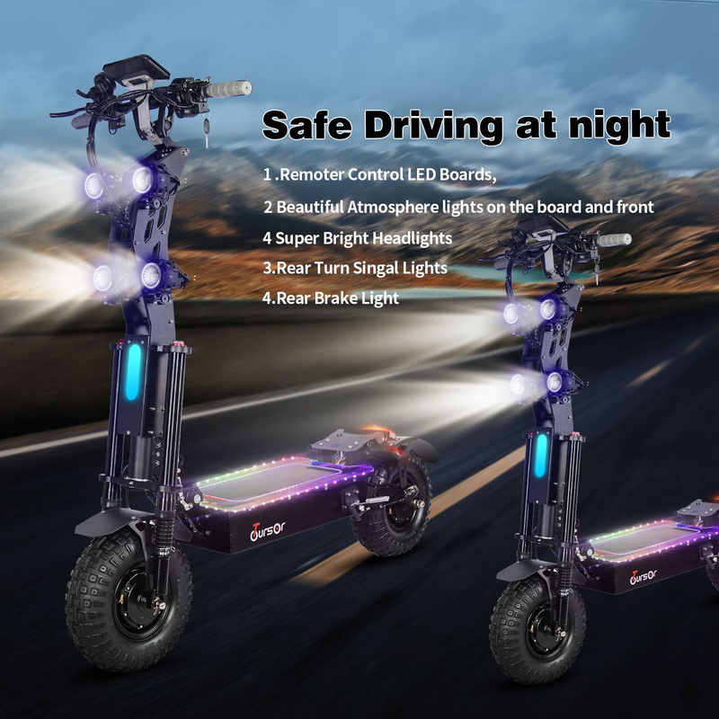 X14 10000W dviejų variklių 72V40Ah akumuliatoriaus elektrinis paspirtukas 14 colių padangos maksimalus greitis 65Mph diapazonas 75myles LCD ekranas sulankstomas motoroleris_voghion.com