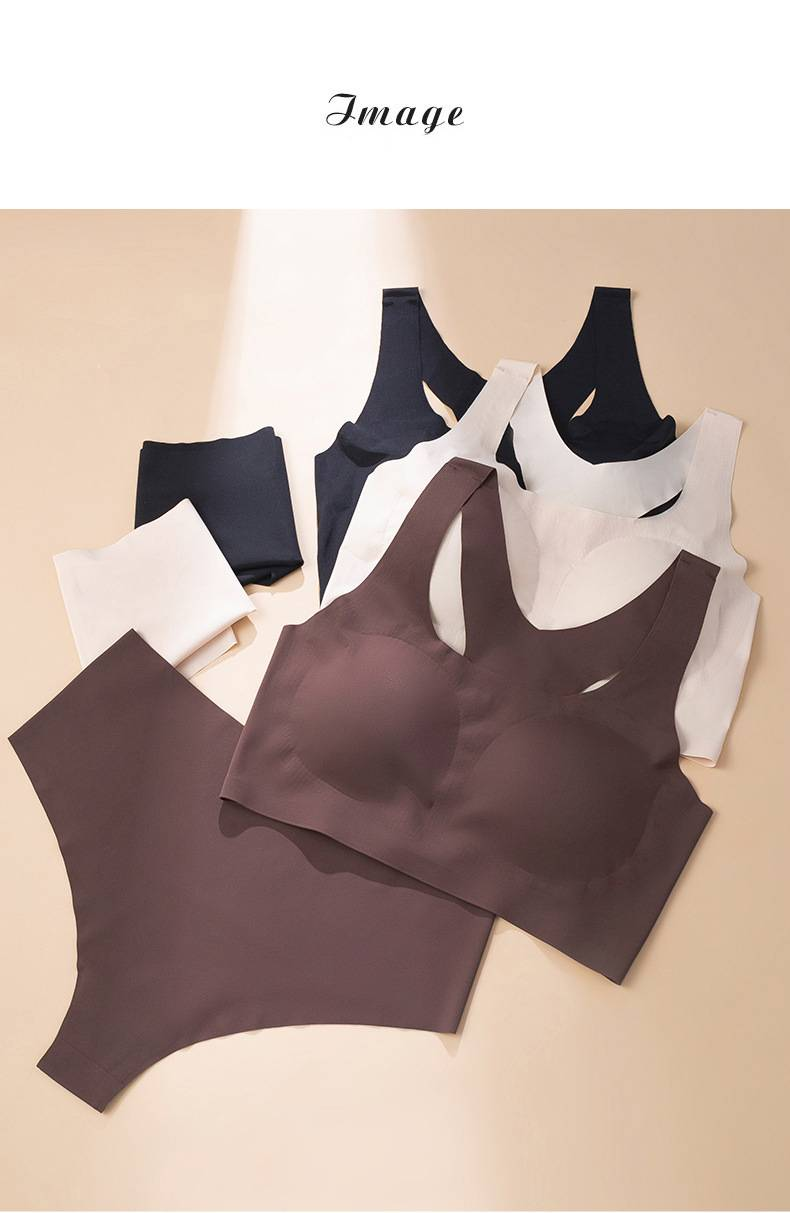 Sports Bra And Knickers Set For Women Padded Push Up Wire Free Seamless Yoga Fitness Exercise Training Bras Tops Panty Thongs Suit_voghion.com