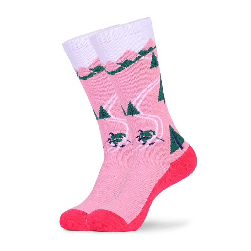 Autumn Winter Children's Ski Thickened Terry Knee Pads Shock Absorption Hiking Trekking Breathable Sports Thermal Socks_voghion.com