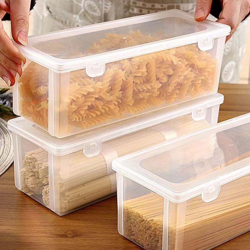 Storage Multi-Functional Plastic Refrigerator Preservation With Lid Kitchen Grain Food Hanging Noodle Sealing Box_voghion.com