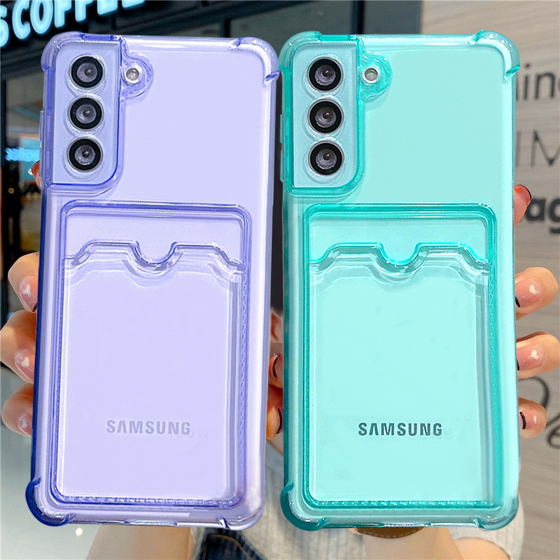 Kartentasche Portemonnaie Klarsichthülle für Samsung Galaxy A24 A14 A34 A54 A53 A23 A13 A33 A52 A72 S21 S22 S23 Ultra S10 Plus S20 FE Note 20_voghion.com