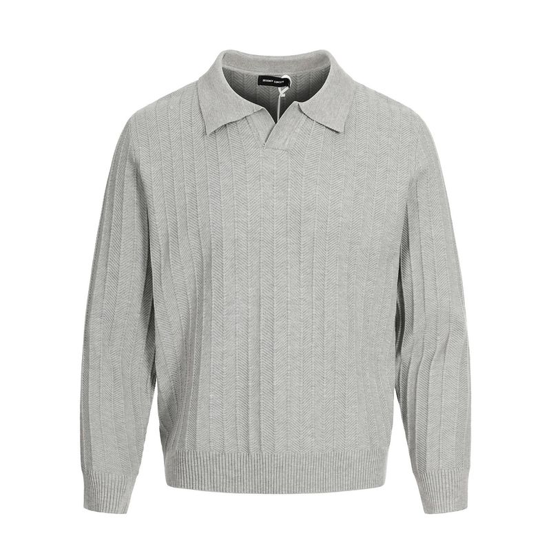MFY225 Trendy Street High-End Old Money Style Freizeitkleidung Lazy Solid Color Design Herren Strickpullover_voghion.com