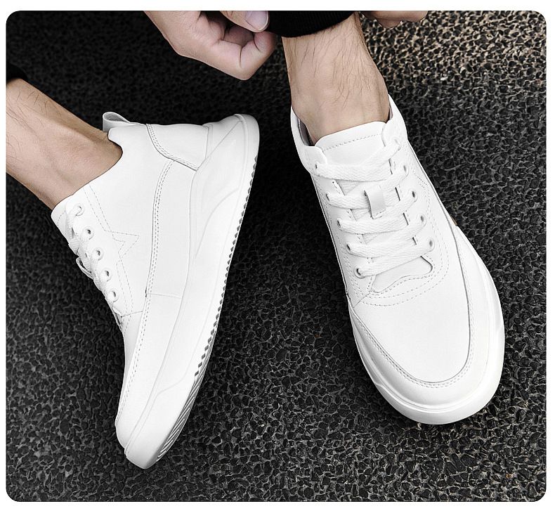 Height-increasing Shoes Men's Two-layer Leather Casual Sports Board Shoes Invisible Inner Height-increasing Men's Shoes Xiaobai_voghion.com