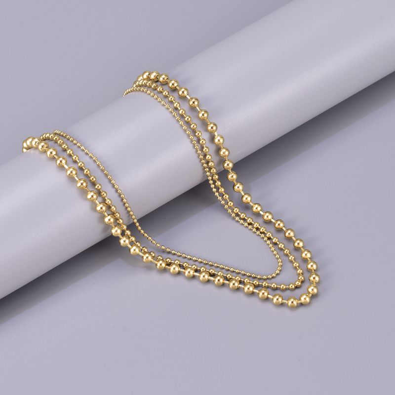 L19 Cuban Gold-Plated Heavy Multi-Layer Sweater Chain Necklace Titanium Steel Gold Plating_voghion.com