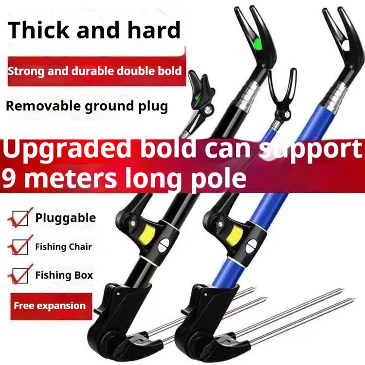 Vara de pesca de aço inoxidável antiderrapante suporte de inserção no solo, vara de mar portátil, canhão, suporte de pesca_voghion.com