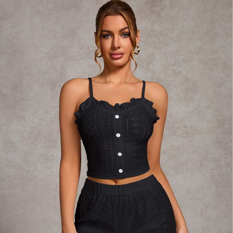 Thirteen Lines Pure Desire Spicy Girl Style Knitted Camisole Layered Chic Single-Breasted Outerwear Vest Top_voghion.com