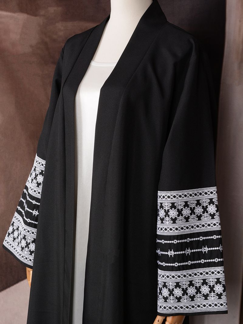 Sieviešu apģērbs Abaya Tuvo Austrumu musulmaņu modes elegants kardigans izšūta kleita sieviešu halāts_voghion.com
