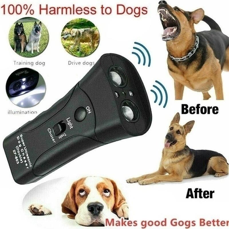 1 Pcs Pet Training Ultrasonic LED Bark Preventer Dog Training Repeller Dog Training Pet Training Tools_voghion.com