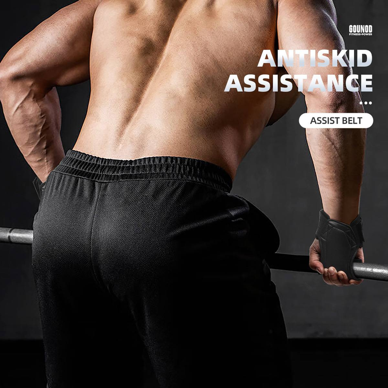 PVC leren handpalmbescherming fitness handpalmbescherming apparatuur antislip slijtvaste polsbescherming harde trekgreep riem power riem_voghion.com