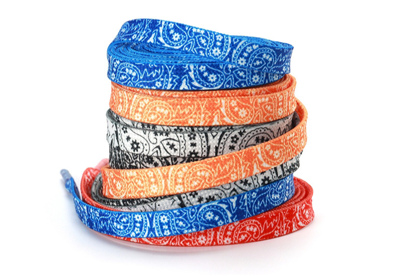 Shoe Accessories Suitable for Colorful Shoelaces Men and Women Flat Creative Shoe Rope Cashew Flower Shoelaces_voghion.com