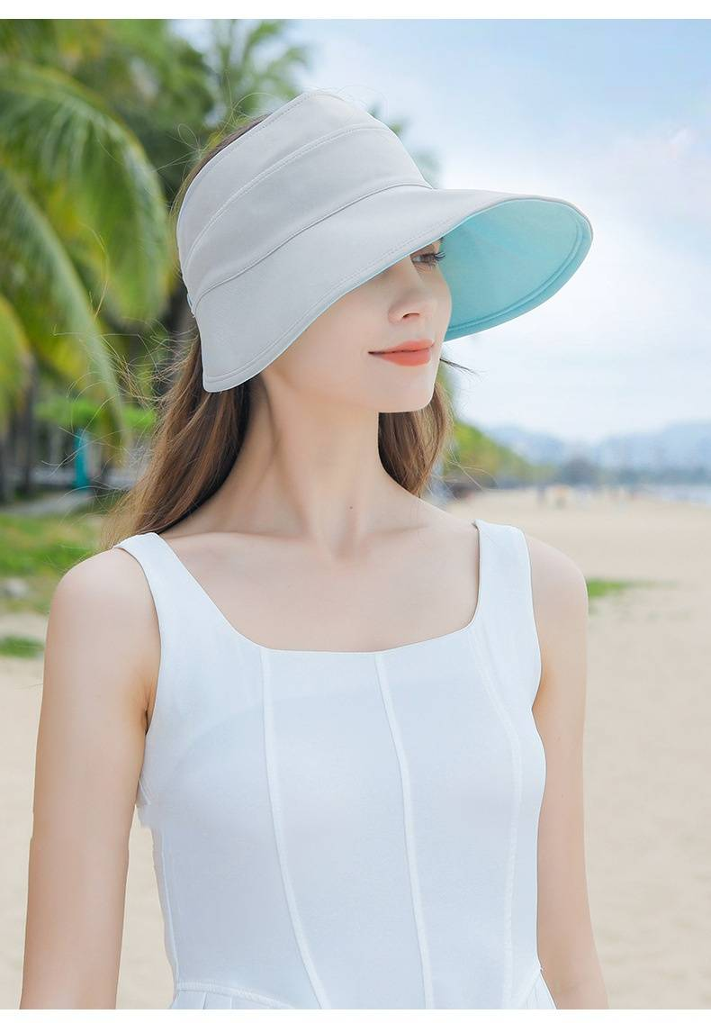 Double-sided Anti-ultraviolet Large Brim Hollow Cap Outdoor Sports Sun Hat Sun Hat_voghion.com