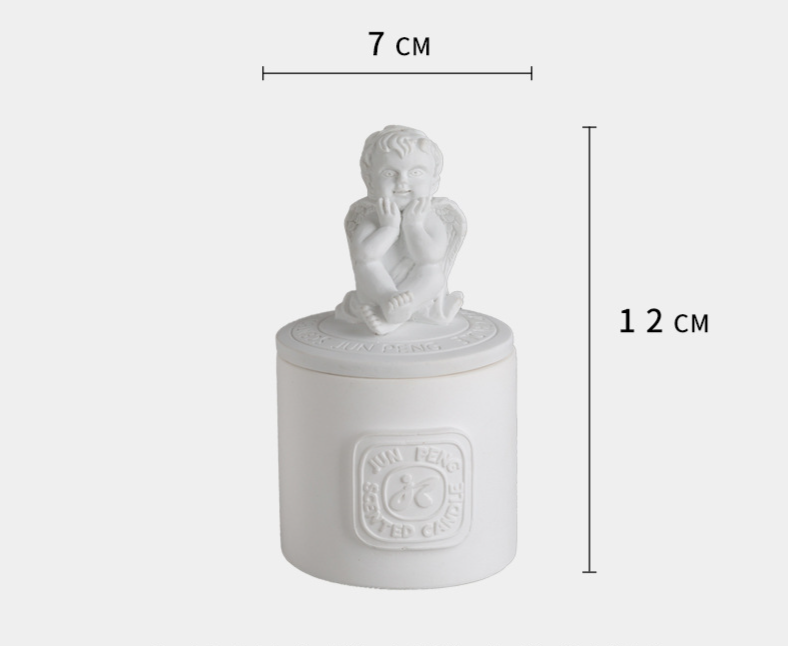 Statue Angel Series Aromatherapy Candle Essential Oil Soy Wax Aromatherapy Fragrance Fragrance Cup Diffuser Gift Box Set_voghion.com